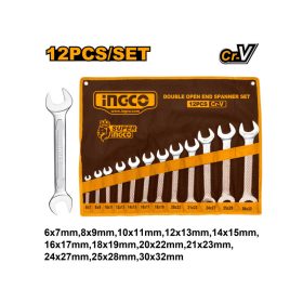 INGCO Villáskulcs készlet 12 részes 6-32 mm CrV