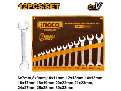 INGCO Villáskulcs készlet 12 részes 6-32 mm CrV