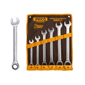   INGCO Racsnis csillag-villácskulcs készlet 6 részes 19-32 mm CrV