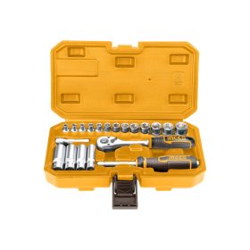 INGCO Dugókulcs készlet 20 részes 1/4" 4-14 mm CrV
