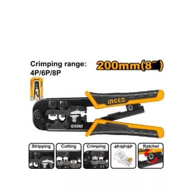 INGCO Krimpelő fogó 200 mm