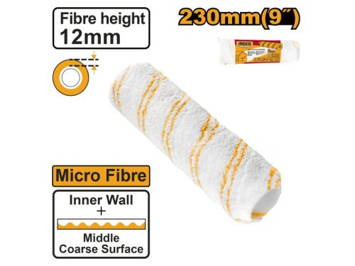 INGCO Mikroszálas festőhenger 230 x 12 mm kosaras nyélhez