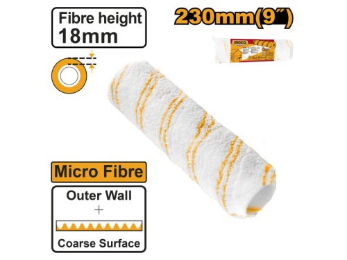 INGCO Mikroszálas festőhenger 230 x 18 mm kosaras nyélhez