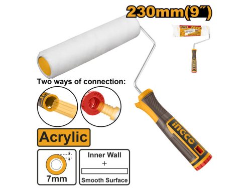 INGCO Akril festőhenger nyéllel 230 x 7 x 6 mm lágy foganytús