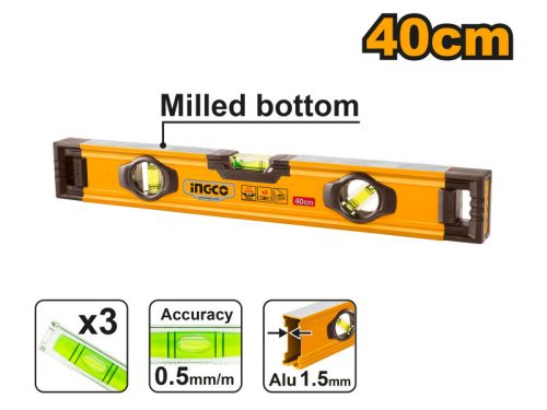 INGCO Vízmérték 400 mm 3 libella
