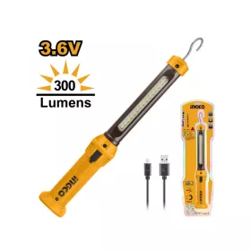 INGCO Akkus LED lámpa 300 lm 3,6 V (USB-C töltő)