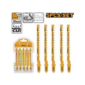   INGCO Dekopírfűrészlap fára 100/74 mm 6 TPI íves vágás HCS (5 db)