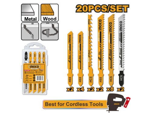 INGCO Dekopírfűrészlap fára, fémre (20 db)