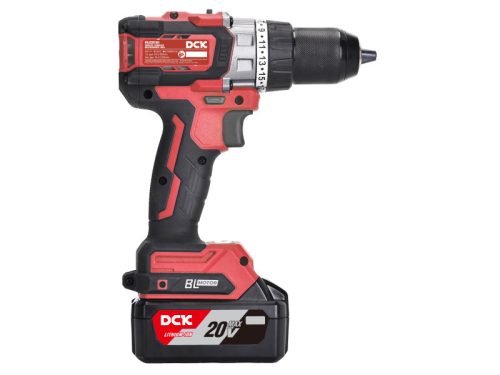 DCK Akkus ütvefúró-csavarozó 160 Nm szénkefe nélküli 20 V (1 x 5,0 Ah akku + töltő)