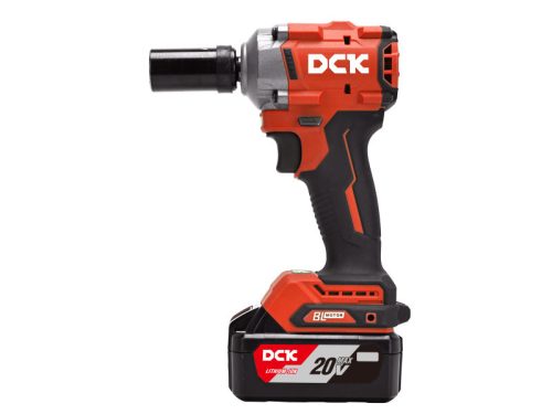 DCK Akkus ütvecsavarozó 1/2" 358 Nm szénkefe nélküli 20 V (2 x 5,0 Ah akku + töltő)