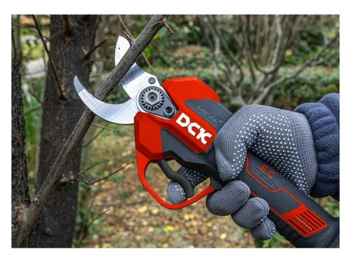 DCK Akkus metszőolló 35 mm szénkefe nélküli 20 V (2 x 2,0 Ah akku + töltő)