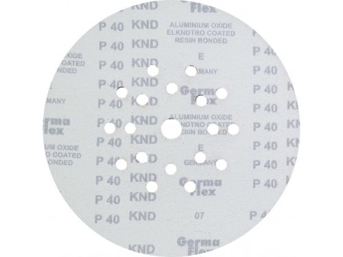 GERMAFLEX Tépőzáras fíbertárcsa 225 mm / P120 18+1 lyukas