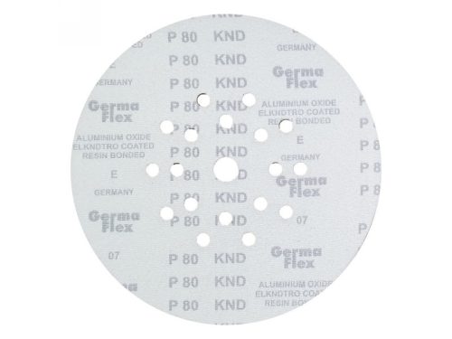 GERMAFLEX Tépőzáras fíbertárcsa 225 mm / P80 18+1 lyukas (5 db)