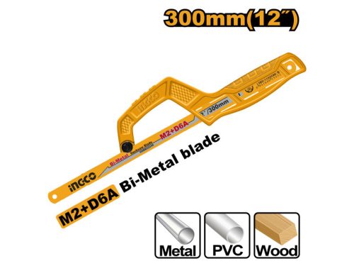 INGCO Kézi fémfűrész 300 mm bimetál lappal