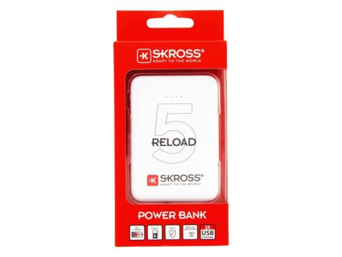 SKROSS Powerbank 5000 mAh USB kábellel két kimenettel