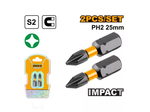 INGCO Impact bithegy PH2 x 25 mm (2 db)