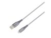 SKROSS Steel Line USB töltő és adat kábel 2 m (lightning)