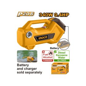   INGCO Akkus víz- és olajszivattyú 3/4" 20 V (akku és töltő nélkül)