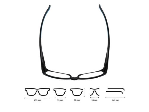 VARIONET Védőszemüveg dioptriás +2,5 víztiszta TECH3