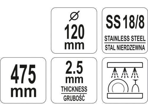 YATO GASTRO Inox szűrőkanál 300 mm