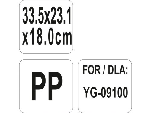 YATO GASTRO Műanyag tároló konyhai kocsihoz 335 x 231 x 180 mm