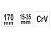 YATO Állítható körmös kulcs 15-35 mm / 170 mm CrV