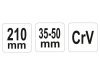 YATO Állítható körmös kulcs 35-50 mm / 210 mm CrV