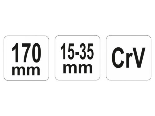 YATO Állítható csapos körmös kulcs 15-35 mm / 170 mm CrV