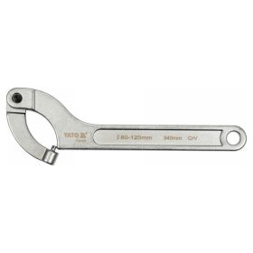   YATO Állítható csapos körmös kulcs 80-120 mm / 340 mm CrV