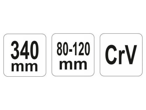 YATO Állítható csapos körmös kulcs 80-120 mm / 340 mm CrV