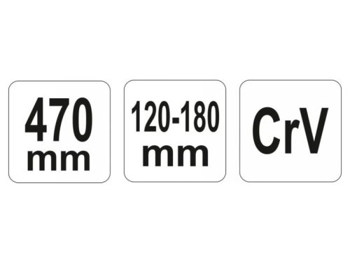 YATO Állítható csapos körmös kulcs 120-180 mm / 470 mm CrV
