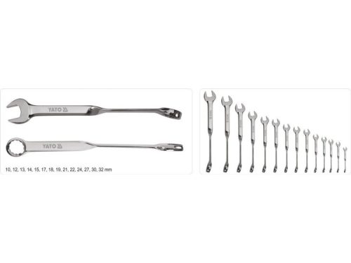 YATO Csavart csillag-villáskulcs készlet 14 részes 10-32 mm