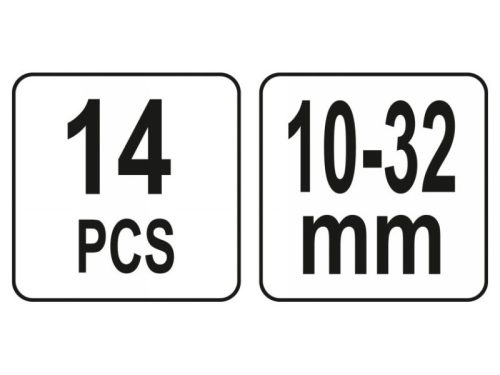 YATO Csavart csillag-villáskulcs készlet 14 részes 10-32 mm