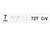 YATO Racsnis csillag-villáskulcs 7 mm / 130 mm 72T CrV