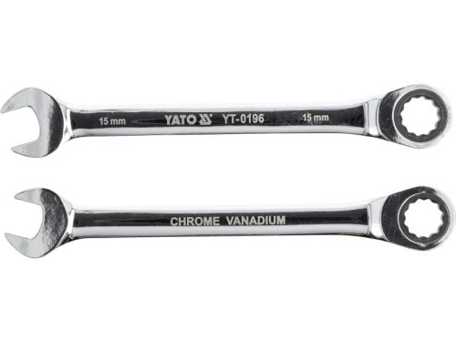 YATO Racsnis csillag-villáskulcs 15 mm / 200 mm 72T CrV