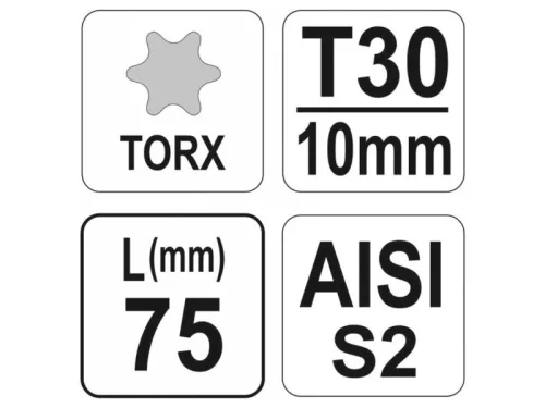 YATO Csavarhúzó bit T30 x 75 S2