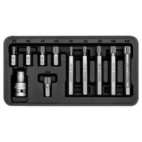   YATO Bit készlet 11 részes SPLINE M5-M12 L=30 mm,L=75 mm 1/2"