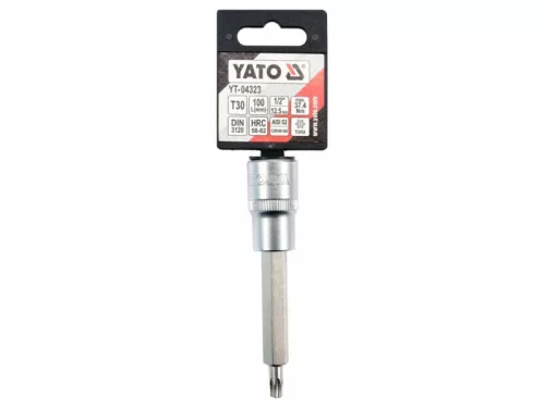 YATO Hosszú bit dugókulcs Torx 1/2" T30 CrV