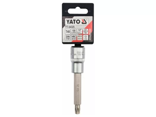 YATO Hosszú bit dugókulcs Torx 1/2" T45 CrV