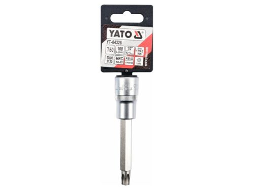 YATO Hosszú bit dugókulcs Torx 1/2" T50 CrV