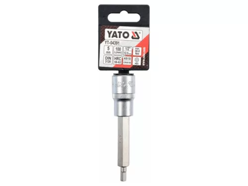 YATO Hosszú bit dugókulcs Imbusz 1/2" 5 mm CrV