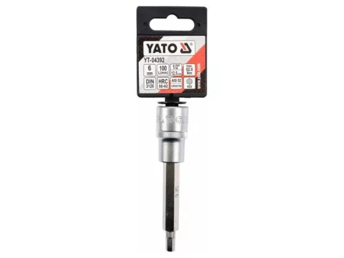 YATO Hosszú bit dugókulcs Imbusz 1/2" 6 mm CrV
