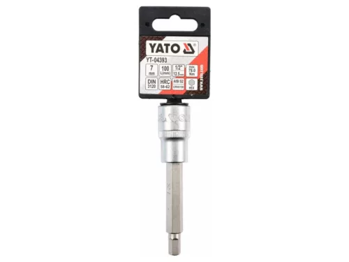 YATO Hosszú bit dugókulcs Imbusz 1/2" 7 mm CrV