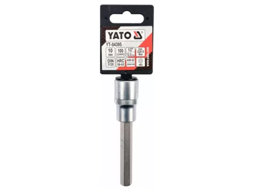 YATO Hosszú bit dugókulcs Imbusz 1/2" 10 mm CrV