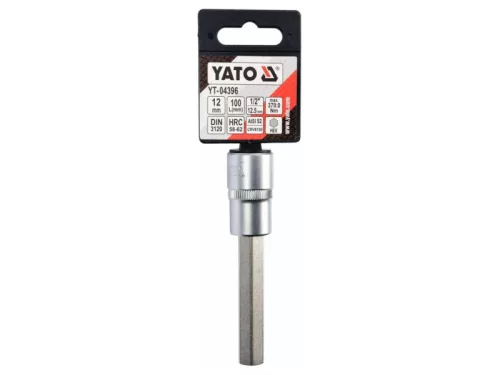 YATO Hosszú bit dugókulcs Imbusz 1/2" 12 mm CrV