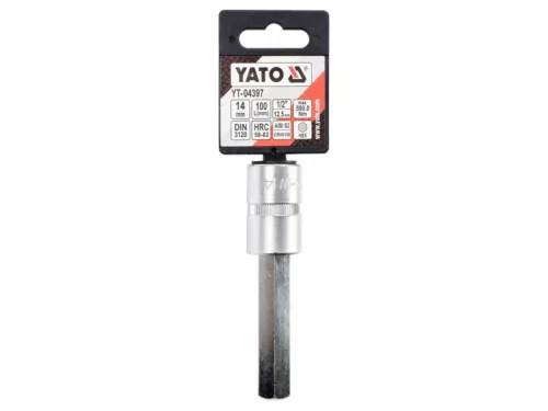 YATO Hosszú bit dugókulcs Imbusz 1/2" 14 mm CrV
