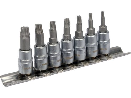 YATO Roncsolttorxcsavar kiszedő dugókulcs készlet 7 részes 1/4"