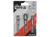 YATO Dugókulcs adapter készlet 3 részes 1/4" Hex -> 1/4", 3/8", 1/2" négyszög