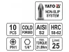 YATO Bithegy készlet 10 részes PH1 25 mm