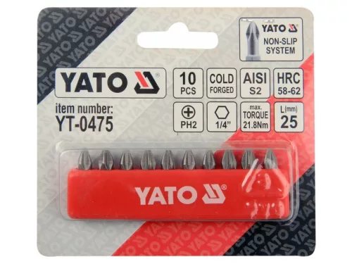 YATO Bithegy PH2 x 25 mm (10 db)